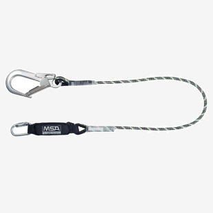 MSA 1.8m Kernmantel Energy Absorbing Lanyard Chrome MSA37549