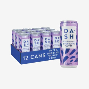 Dash Blackcurrant Sparkling Water 330ml (Pack of 12) DBL001 DSH30000