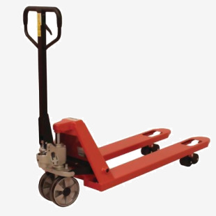 Low noise 2.5 tonne pallet truck with polyurethane steering wheels 389470