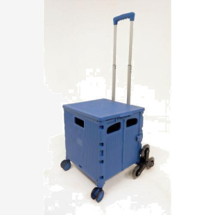 Folding box trolley with stairclimbing wheels, capacity 35kg 428063