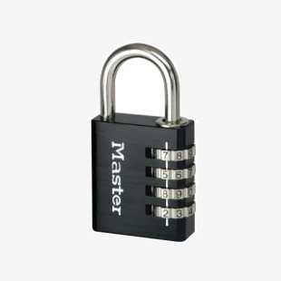 Masterlock Aluminium Combination Padlock 40mm Black - 40503 56132RY