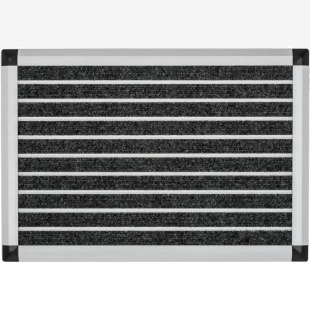 Floortex Doortex Alumat Entrance Mat (Aluminium Frame & ABS Corners) For Indoor Use With Anti-slip PVC Backing 40x60cm Grey - UCEMFLMT0001 59541FL