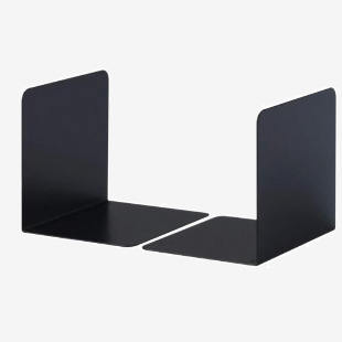 Durable Premium Heavy Duty Small Metal Shelf Bookends - 2 Pack - Black 324301