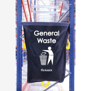 Racksack Hard-wearing and Re-usable General Waste Sack 160 Litre Capacity Blue With White Text (each) - RSB1GW 60843BV