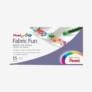 Pentel Arts Fabric Fun 15 Pastel Dye Sticks (Pack 1) - PTS-15 58456PE