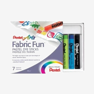 Pentel Arts Fabric Fun 7 Pastel Dye Sticks (Pack 1) - PTS-7 58463PE