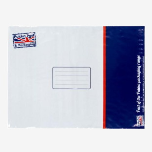 Pukka Post & Packaging Poly Mailing Bags Peel and Seal Size 5 410mmx500mm With 40mm Depth Opaque (Pack 5) - 9656-PCK(5) 61046PK