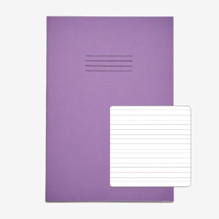 RHINO A4 Learn To Write Book 40 Page, Purple, Narrow-Ruled LTW4B:15R (Pack of 10) PVEX334-415-2