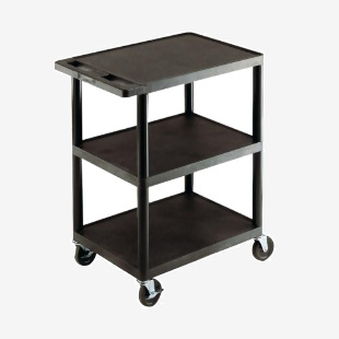 GPC 3 Shelf Service Trolley Black GI341L GA71501