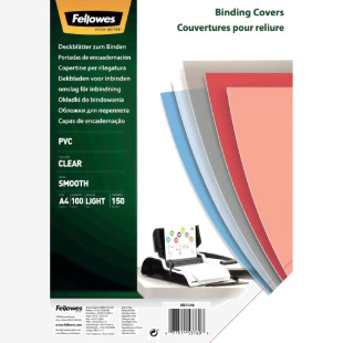 Fellowes Clear PVC Covers for Wire and Com Binding Machines 150 Micron (Pack of 100) 5376001 BB53760