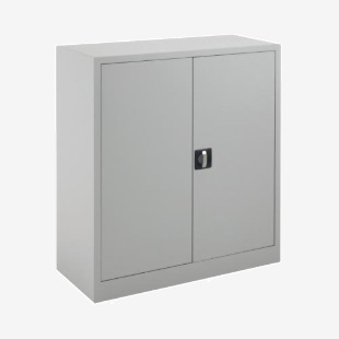 Talos Double Door Stationery Cupboard 920x420x1000mm Grey KF78752 KF78752