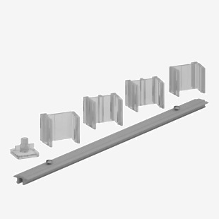 Rear mounting screen connector for aluminium frame screen returns mid-runs SA-LINK-KIT