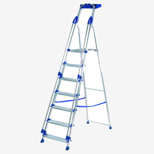 Werner Blue Seal Stepladder 7 Tread Professional Aluminium 7050718 ABR10507