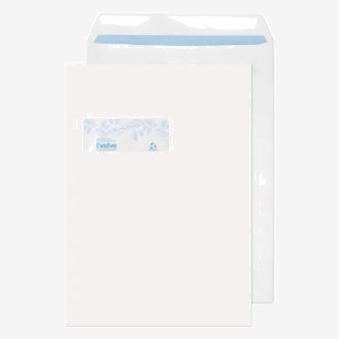 Evolve C4 Envelopes Window Recycled Pocket Self Seal 100gsm White (Pack of 250) RD7892 BLK93005