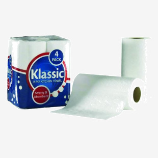 Klassic Kitchen Roll White (Pack of 24) 1105090 CPD00161