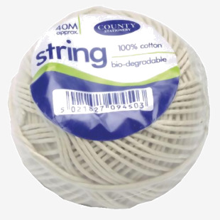 Cotton String Ball Medium 40m Biodegradable (Pack of 12) C172 CTY09451