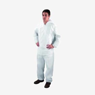 Single Use Non-Woven Coverall Medium 40-44 Inch White DC03 HEA00362