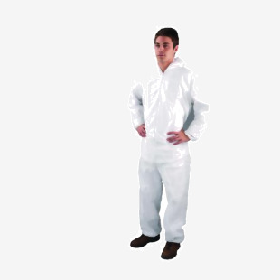 Large White Non-Woven Coverall DC03 HEA00364