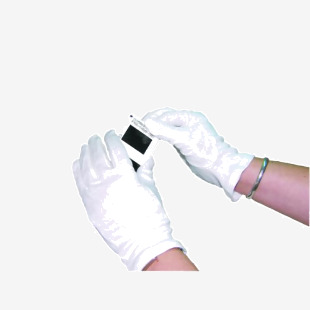 White Knitted Cotton Medium Gloves (Pack of 10) BTJ146 HEA00697