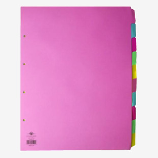 Concord Divider 10-Part A3 Portrait Pastel Colours 70299J2 JT70299