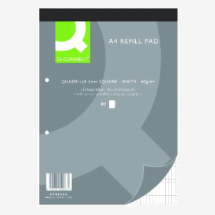 Q-Connect Quadrille Ruled Head Bound Refill Pad 160 Pages A4 (10 Pack) KF02233 KF02233