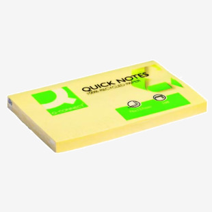 Q-Connect Quick Notes Recycled 76x127mm Yellow (Pack of 12) KF05610 KF05610