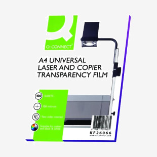 Q-Connect Clear Over Head Projector Film (Pack of 100) KF26066 KF26066