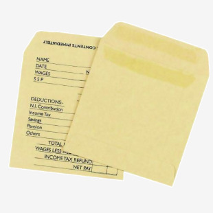 Q-Connect Envelope Wage 108x102mm Printed Self Seal 90gsm Manilla (Pack of 1000) KF3430 KF3430