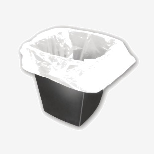 2Work Square Bin Liners 30 Litre White (Pack of 1000) KF73380 KF73380