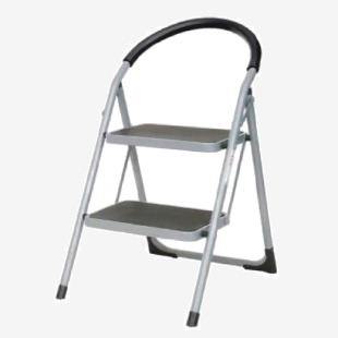 White 2 Tread Step Ladder 359293 SBY17017