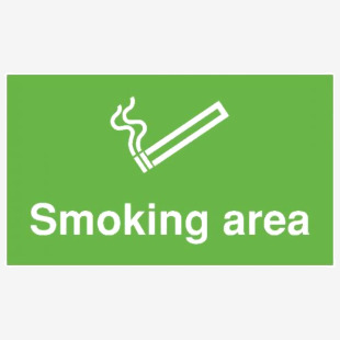 Safety Sign Smoking Area 300x500mm PVC MA04729R SR11143