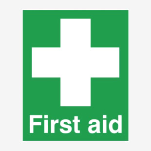 Safety Sign First Aid Sign PVC 100x250mm FA00607R SR11146