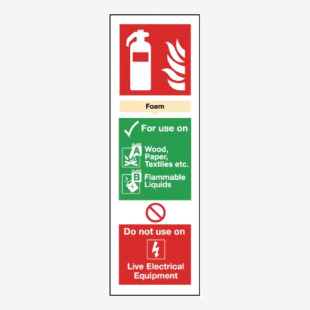 Safety Sign Fire Extinguisher Foam 300x100mm Self-Adhesive F202S SR71136