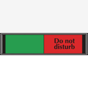 Sliding Sign Do Not Disturb 225x52mm V6DBDD UP21361