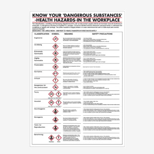 Health Hazards in The Workplace Poster 420x600mm PG23 UP22499