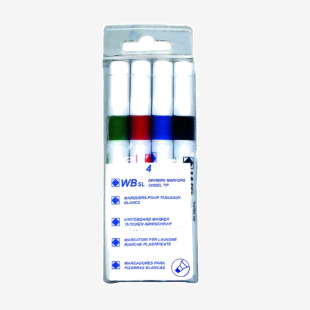 Assorted Whiteboard Markers Chisel Tip (Pack of 4) WX26038 WX26038