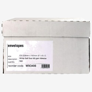 Envelope C5 Window 90gsm Self Seal White Boxed (Pack of 500) WX3406 WX3406