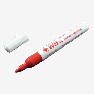 Red Whiteboard Marker Pens Bullet Tip (Pack of 10) WB15 804025 WX98003