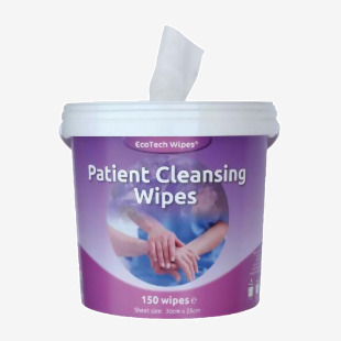 EcoTech White Patient Cleansing Wipes (Pack of 150) EBPC150 CPD24670