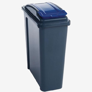 VFM Recycling Bin with Lid 25 Litre Blue 384286 SBY28521