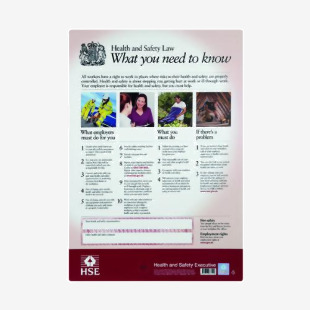 HSE Health And Safety Law Poster A3 FWC30 SR66369