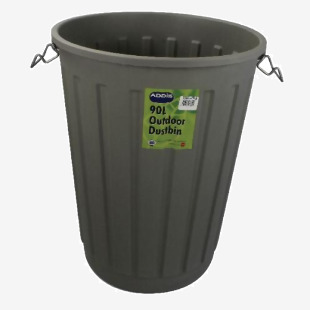 Addis Grey Dustbin Base Round 90 Litre B766Grey AG97662