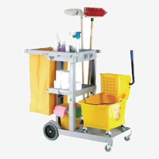 Multipurpose Janitorial Trolley Grey W500xD970xH1140mm 101272 SBY06942