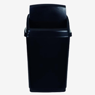 2Work Swing Top Bin 50 Litre Black 2W810012 2W810012