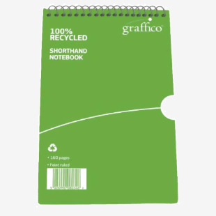 Graffico Recycled Shorthand Notebook 160 Pages 203x127mm EN08034 EN08034