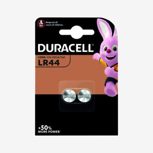 Duracell LR44 Alkaline Button Batteries (2 Pack) A76/2 DU50442