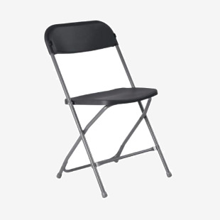 Titan Straight Back Folding Chair 445x460x870mm Charcoal KF90528 KF90528