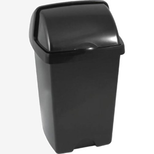 Purely Smile Purely Smile Roll Top Bin Black 25 Litre PS3300