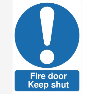 Sign Fire Door Keep Shut Self Adhesive