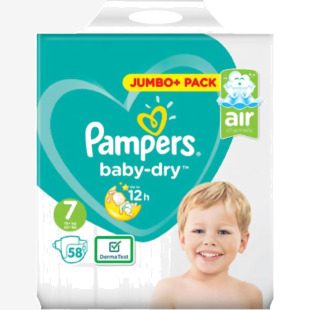 Pampers Baby Dry Size 7 Jumbo Pack 58